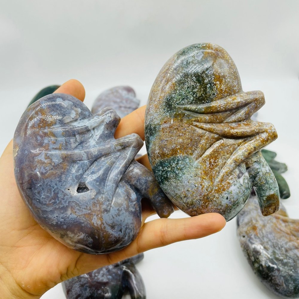 15 Pieces Ocean Jasper Kidney Carving -Wholesale Crystals