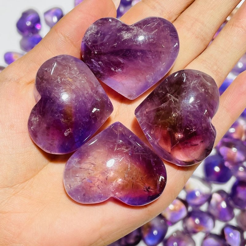 152 Pieces Small Ametrine Heart Crystal -Wholesale Crystals