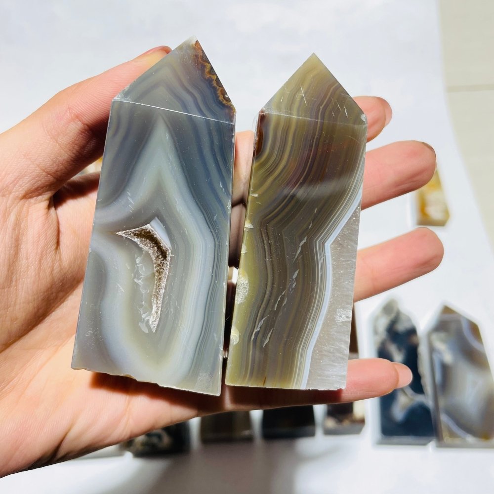 17 Pieces Agate Tower Points -Wholesale Crystals
