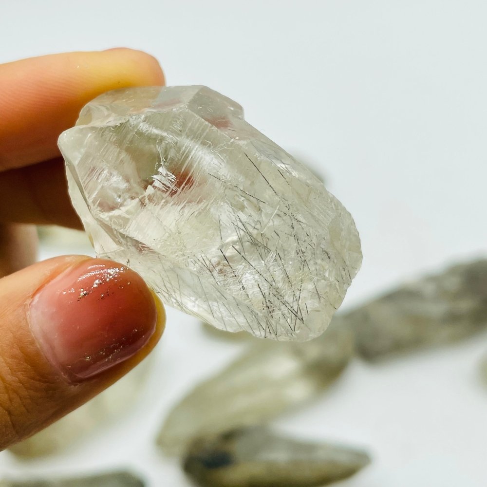 17 Pieces Raw Black Rutile Crystals -Wholesale Crystals