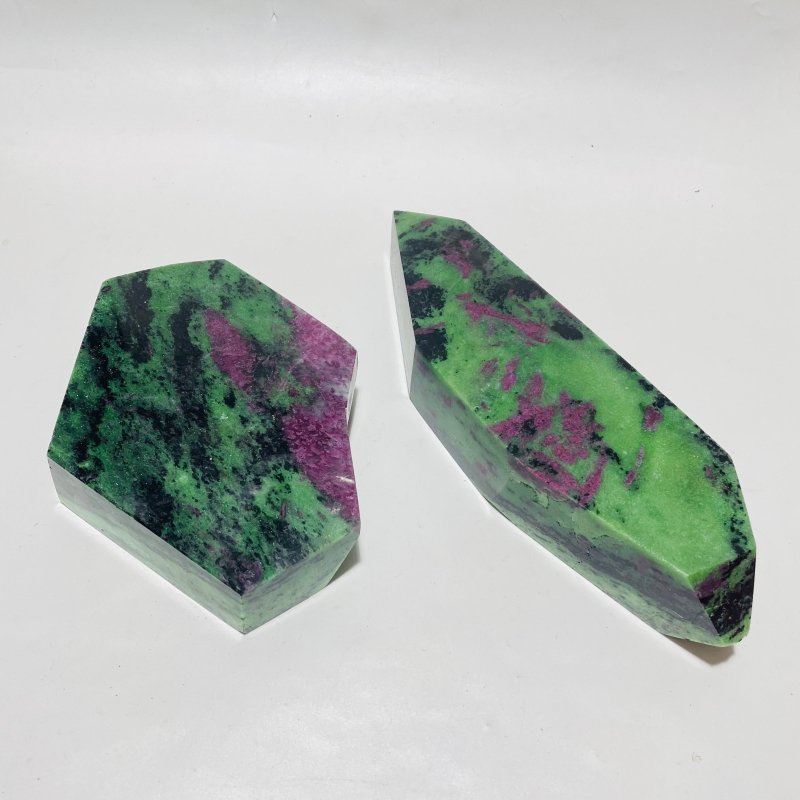 2 Pieces Large Ruby Zoisite Slab Free Form -Wholesale Crystals