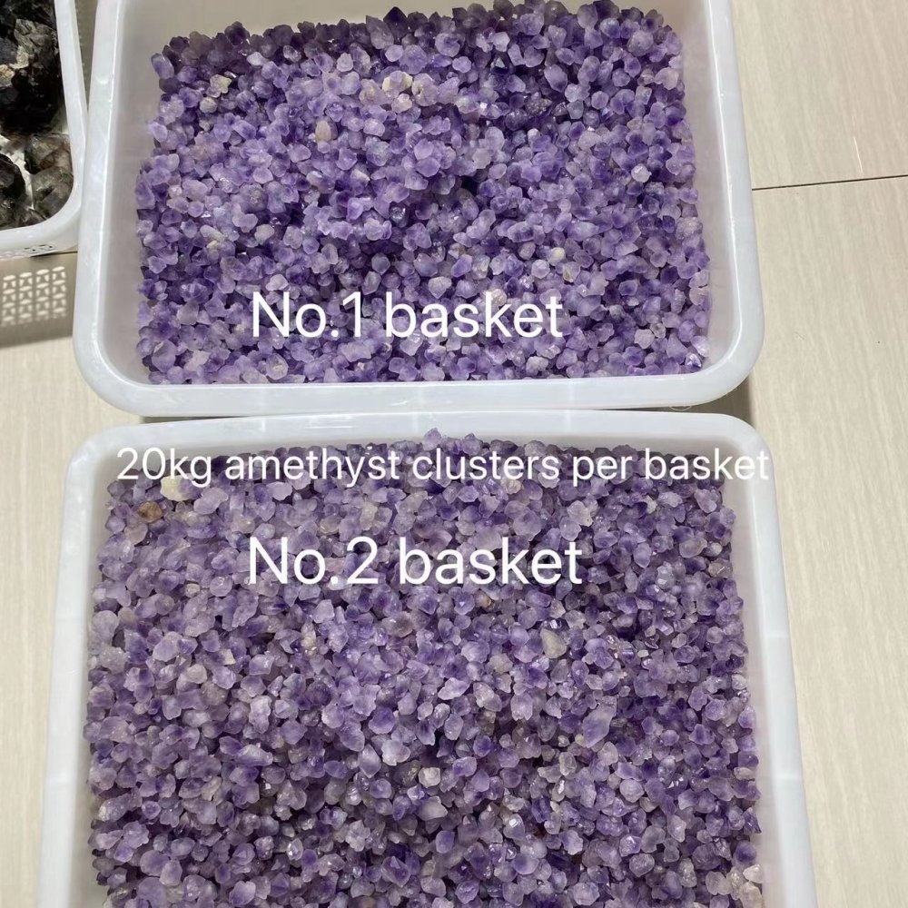 20kg(44lbs) amethyst cluster basket crystal wholesale -Wholesale Crystals