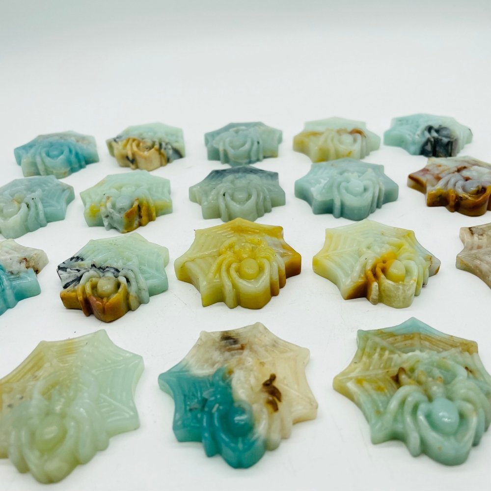 21 Pieces Caribbean Calcite Spider Carving -Wholesale Crystals