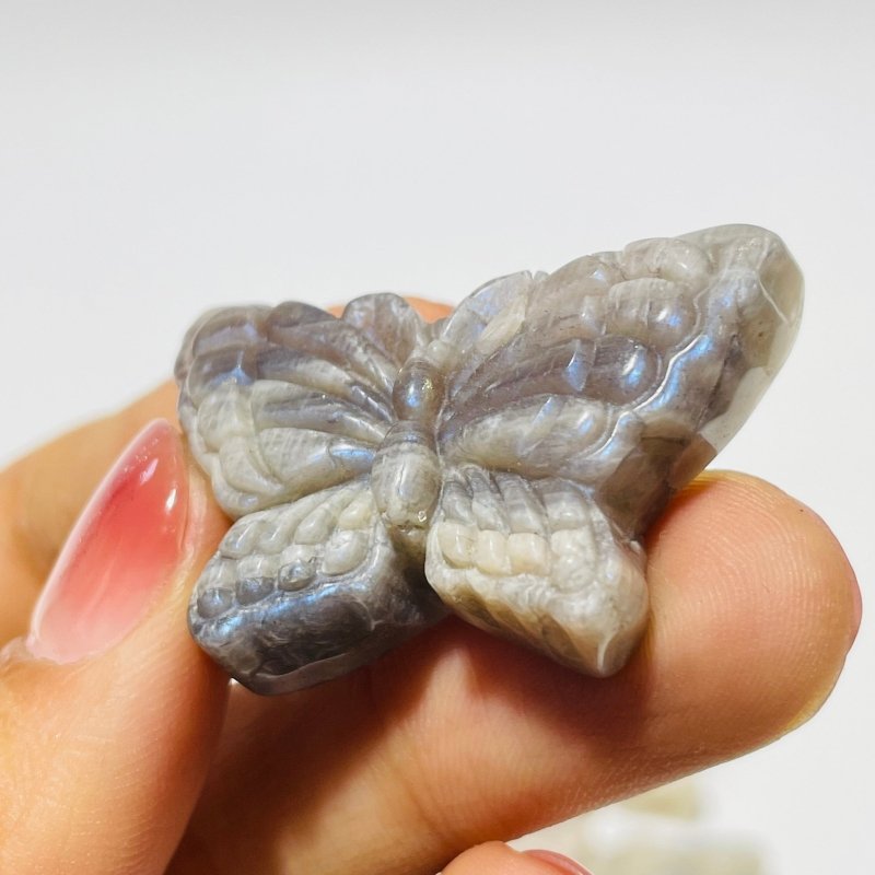 21 Pieces Sunstone Mixed Moonstone Butterfly Carving -Wholesale Crystals