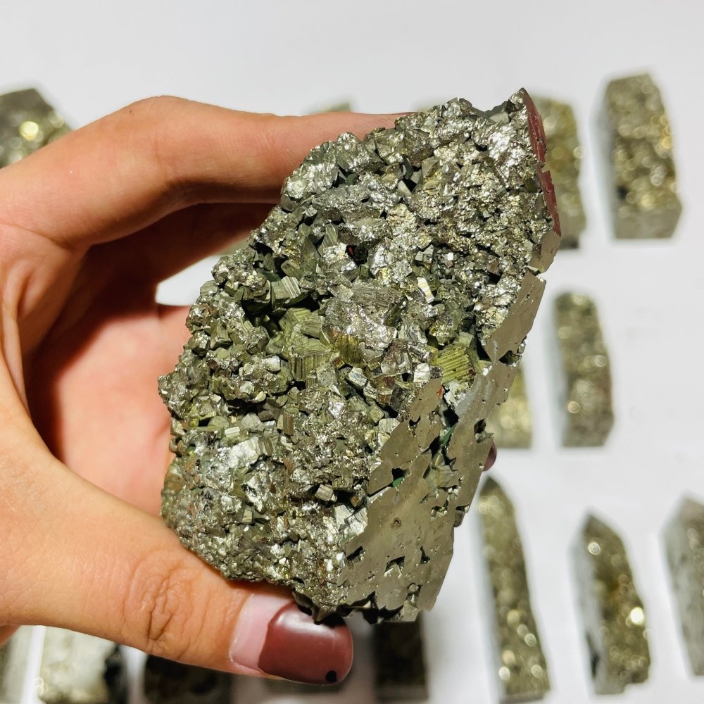 23 Pieces High Quality Pyrite Four-Sided Tower Point -Wholesale Crystals