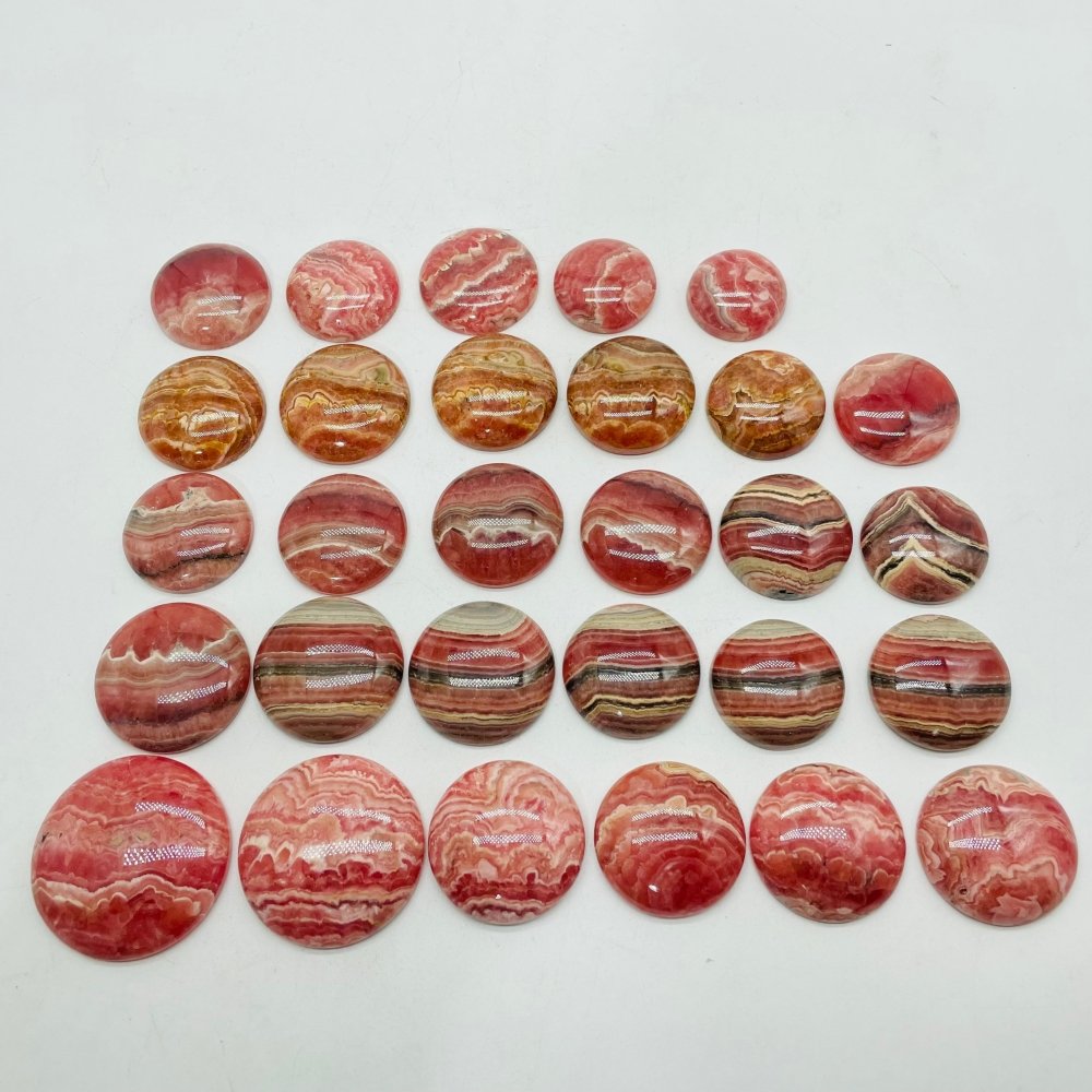 29 Pieces High Quality Rhodochrosite Round Plate DIY Pendant -Wholesale Crystals