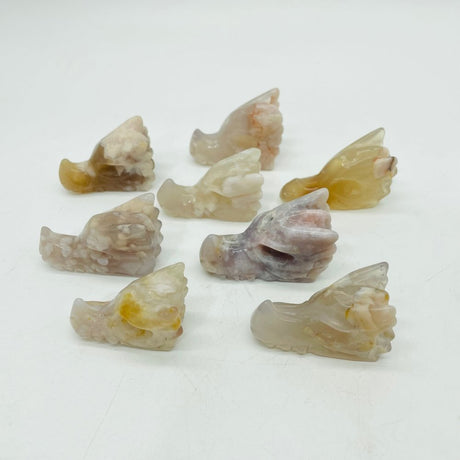 2Inch Sakura Agate Dragon Head Carving Wholesale -Wholesale Crystals