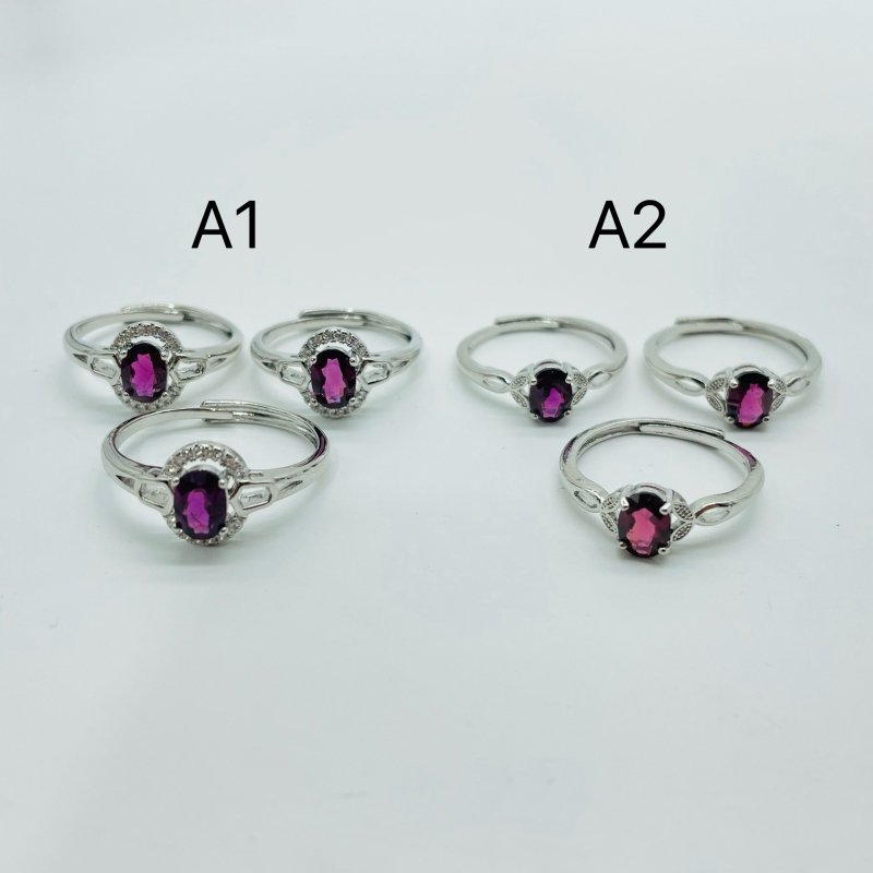 2Types Different Styles Purple Garnet Cut Faceted Ring Wholesale -Wholesale Crystals