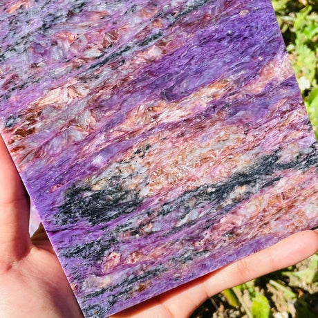 3 Pieces High Quality Charoite Slab -Wholesale Crystals