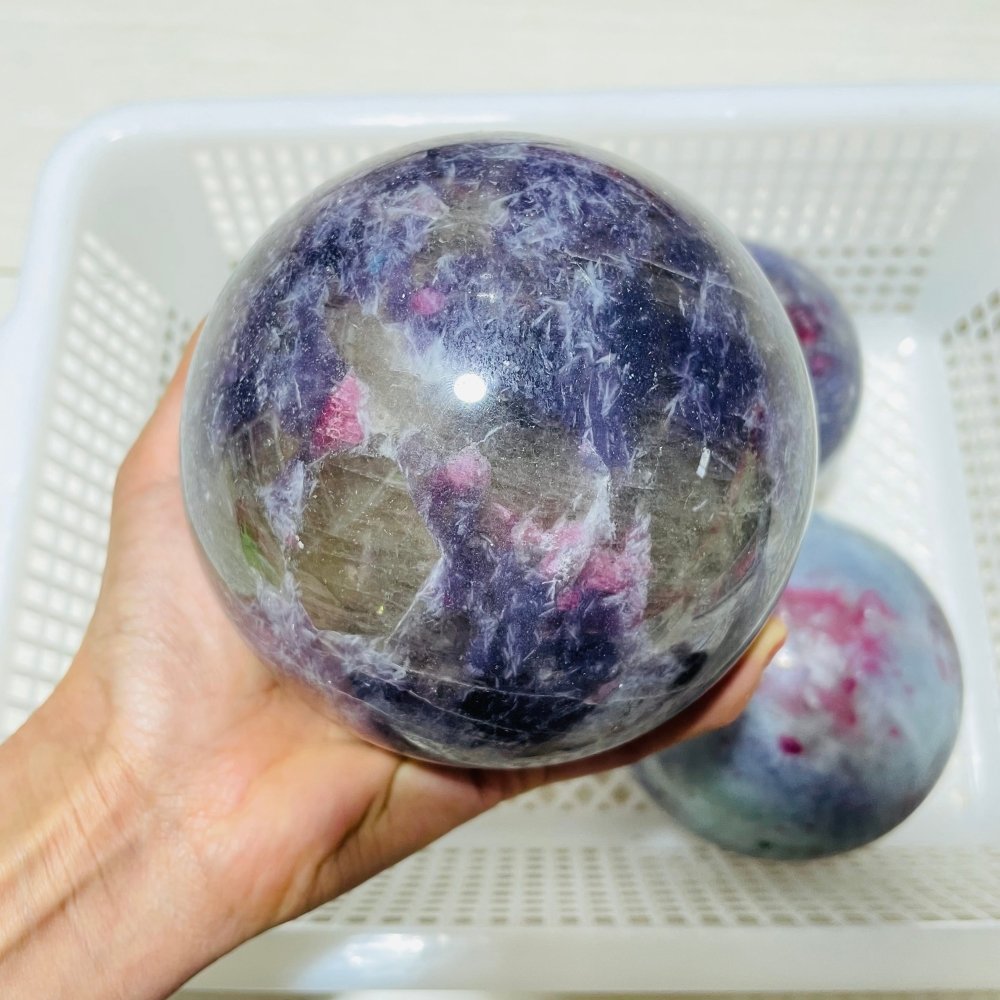 3 Pieces High Quality Large Unicorn Stone Spheres -Wholesale Crystals