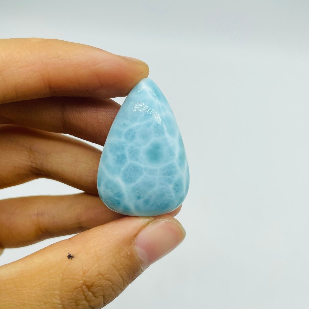 3 Pieces High Quality Larimar Waterdrop Shape Pendant Dominican Republic Larimar -Wholesale Crystals