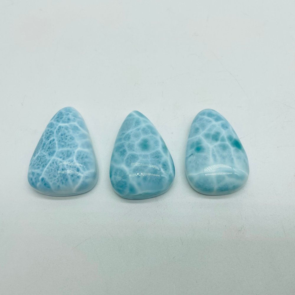 3 Pieces High Quality Larimar Waterdrop Shape Pendant Dominican Republic Larimar -Wholesale Crystals