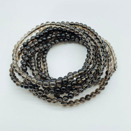 3 Types Mini Beads 4mm Bracelet Wholesale Clear Quartz Gold Tiger Eye Smoky Quartz - Wholesale Crystals