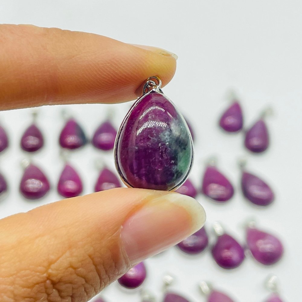 32 Pieces High Quality Ruby Zoisite Pendant Charm -Wholesale Crystals