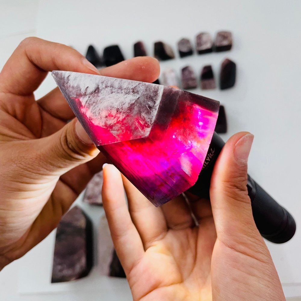 35 Pieces High Quality Purple Lepidolite Tower Points -Wholesale Crystals