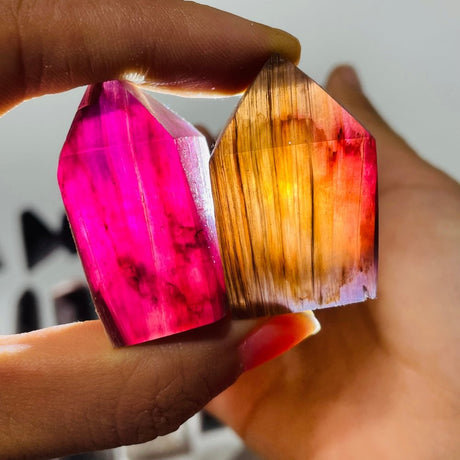 35 Pieces High Quality Purple Lepidolite Tower Points -Wholesale Crystals