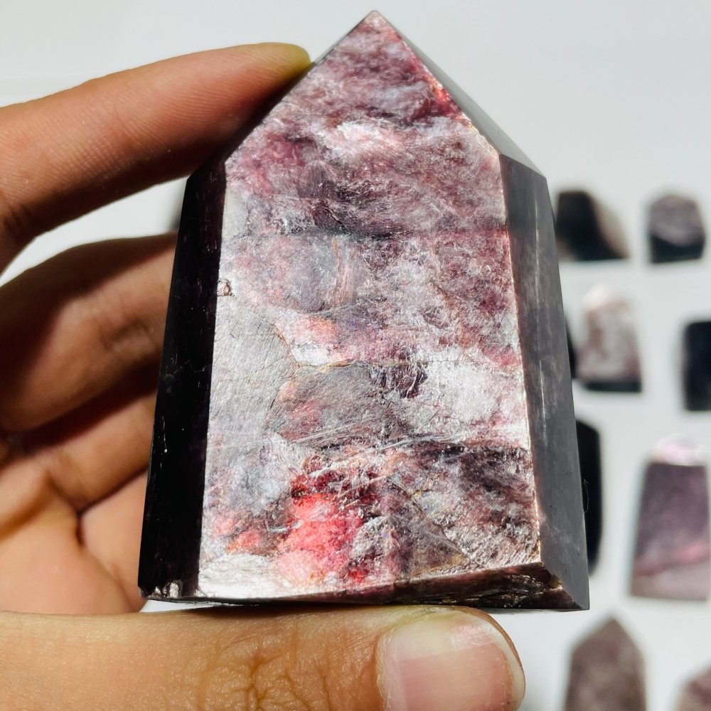 35 Pieces High Quality Purple Lepidolite Tower Points -Wholesale Crystals