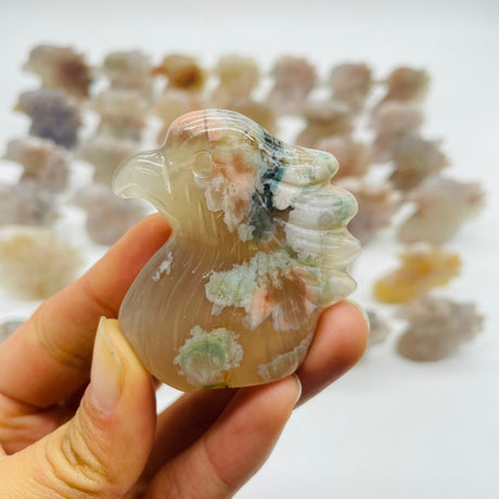 35 Pieces High Quality Sakura Flower Agate Eagle Carving -Wholesale Crystals