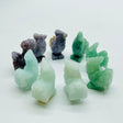 3Types Mini Rooster Chicken Carving Wholesale Caribbean&Green Aventurine -Wholesale Crystals