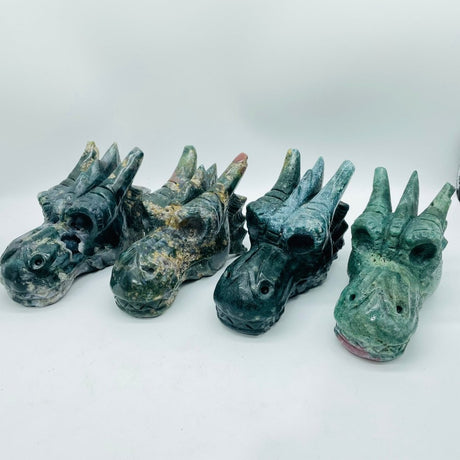 4 Pieces Beautiful Ocean Jasper Dragon Head -Wholesale Crystals
