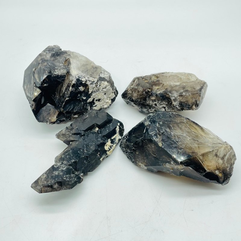 4 Pieces Smoky Quartz Backbone Specimen Crystal Stone -Wholesale Crystals