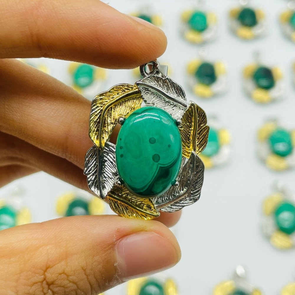 42 Pieces Malachite Charm Pendants -Wholesale Crystals