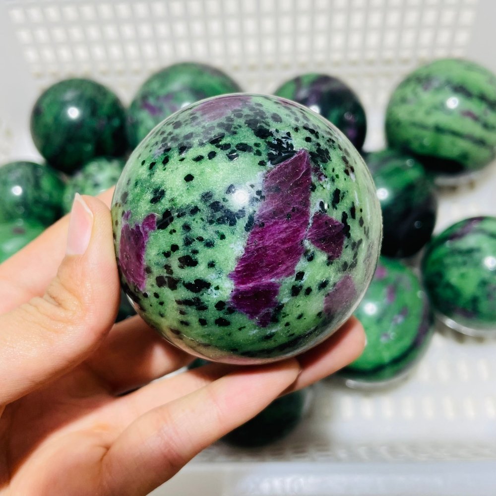 15 Pieces Beautiful Ruby Zoisite Spheres -Wholesale Crystals