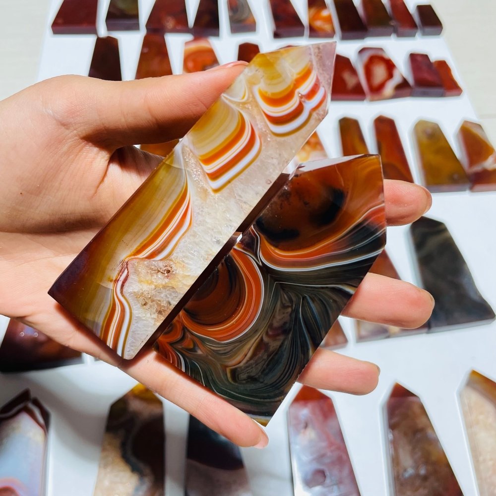 46 Pieces Carnelian Tower Points -Wholesale Crystals