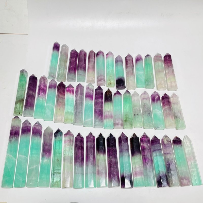 47 Pieces 4.3 - 7inch Watermelon Colourful Fluorite Tower Points - Wholesale Crystals
