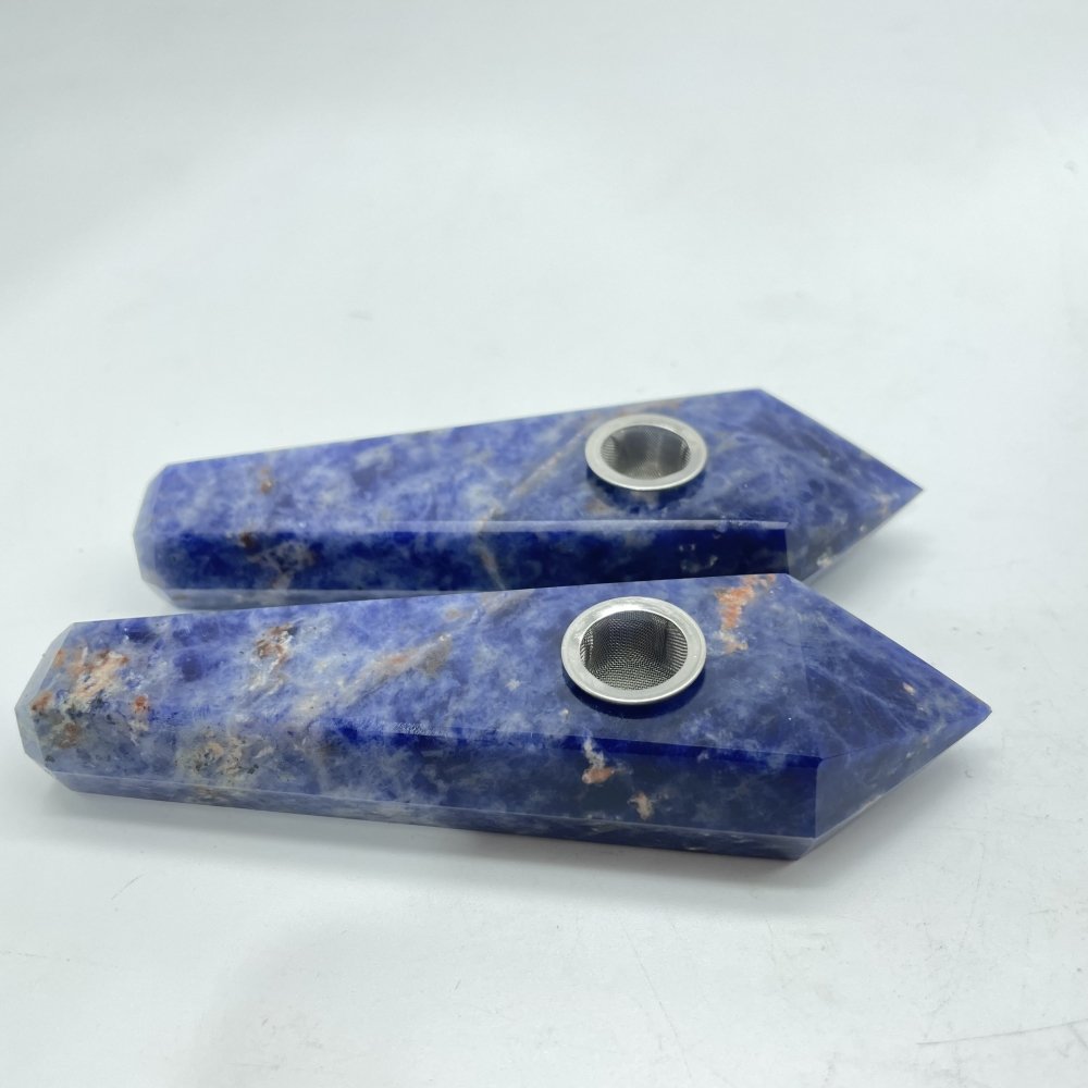 4Types Cigarette Holder Smoking Pipe Sodalite Apatite Smoky Pipe -Wholesale Crystals