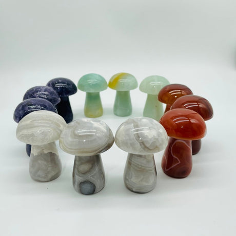 4Types Mushroom Lepidolite & Caribbean Carnelian Wholesale -Wholesale Crystals