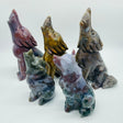 5 Pieces High Quality Ocean Jasper Wolf Carving -Wholesale Crystals