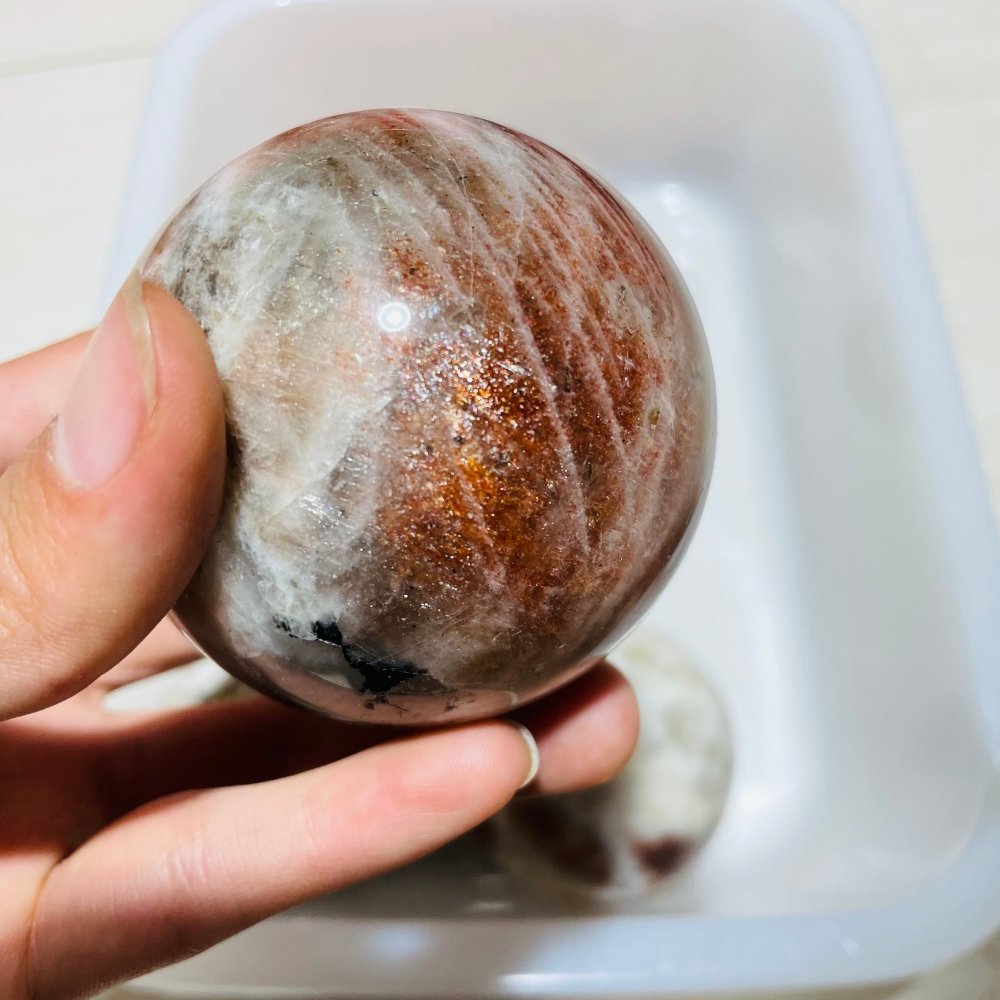 5 Pieces High Quality Sunstone Spheres -Wholesale Crystals