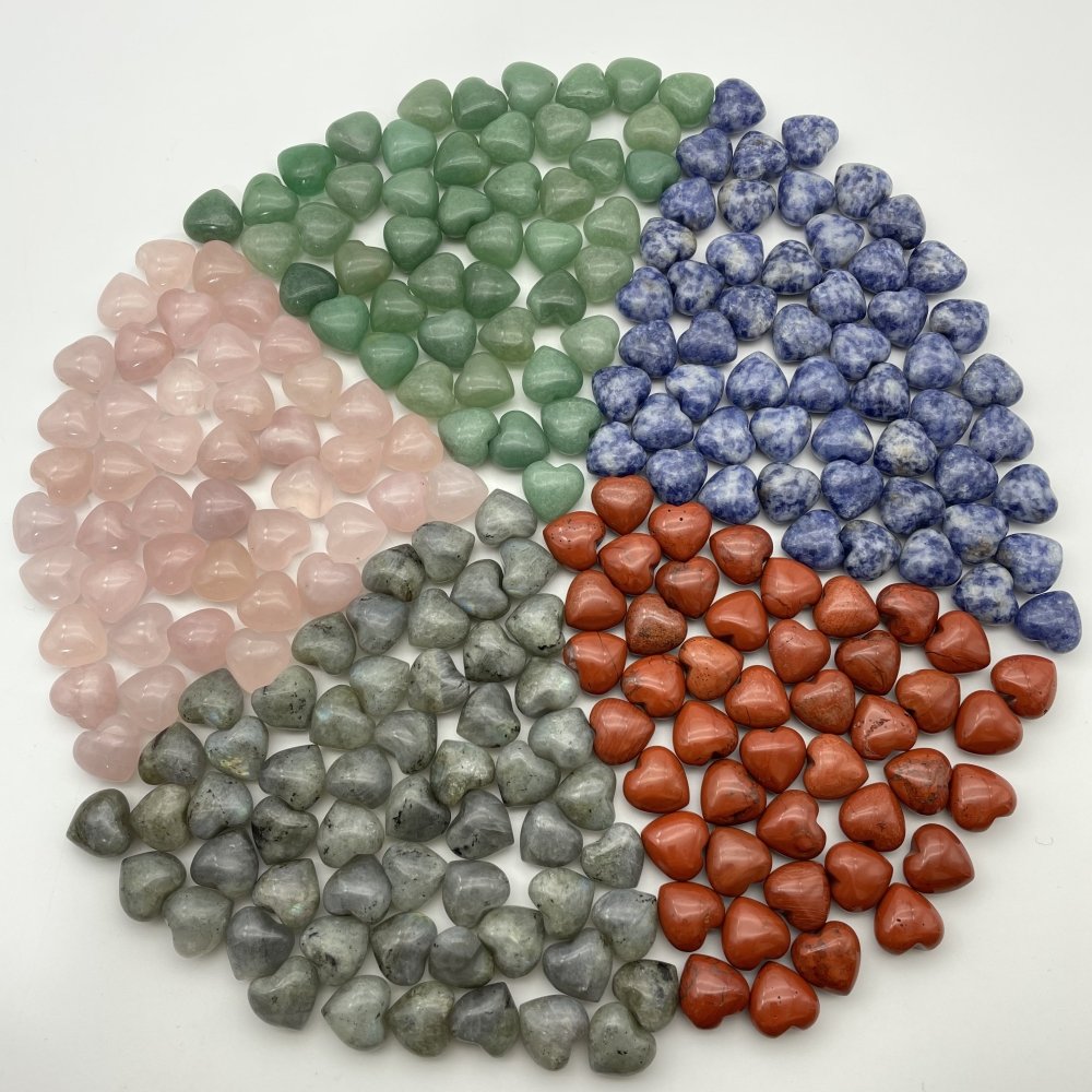 5 types mini heart pocket heart crystals wholesale rose quartz aventurine -Wholesale Crystals