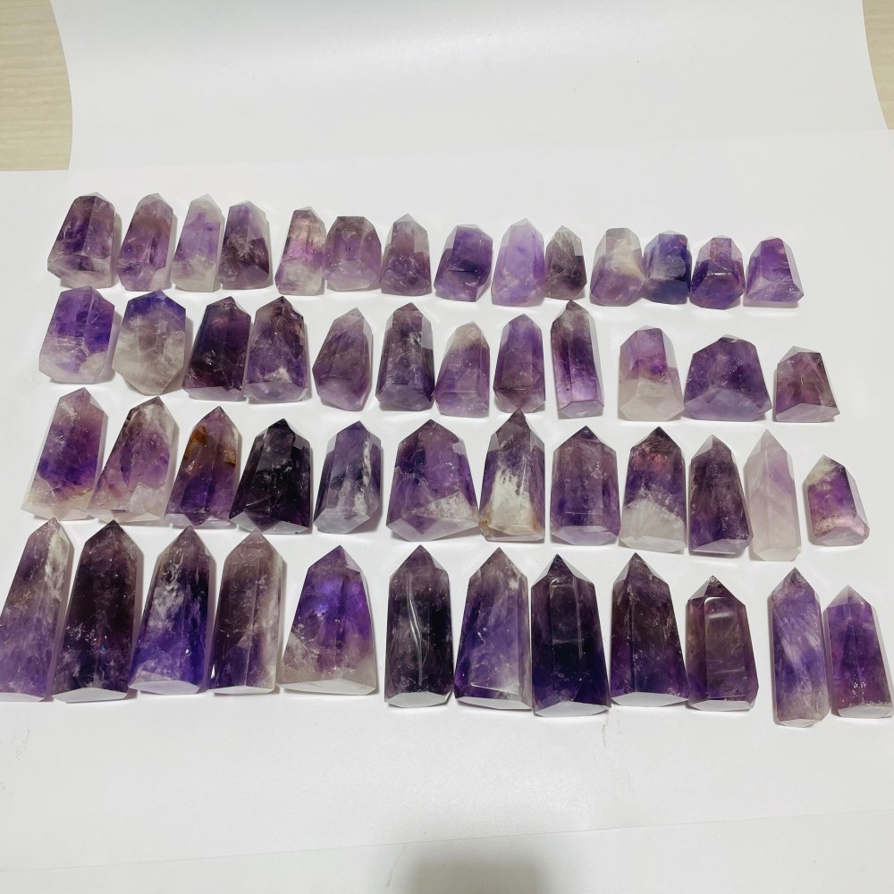 50 Pieces Amethyst Stone Tower Points -Wholesale Crystals