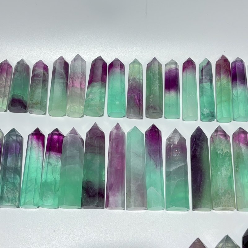 55 Pieces Watermelon Colourful Fluorite Tower -Wholesale Crystals