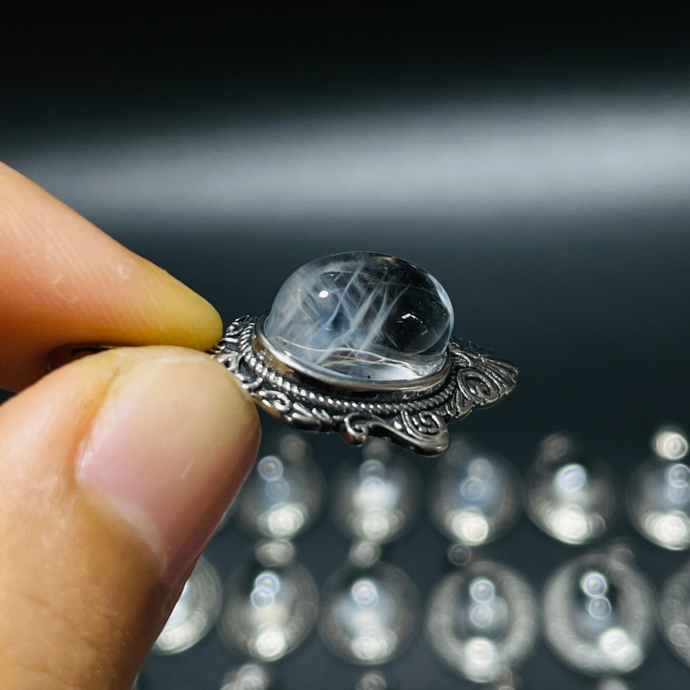 58 Pieces High Grade Blue Angel Feather Quartz Pendant -Wholesale Crystals