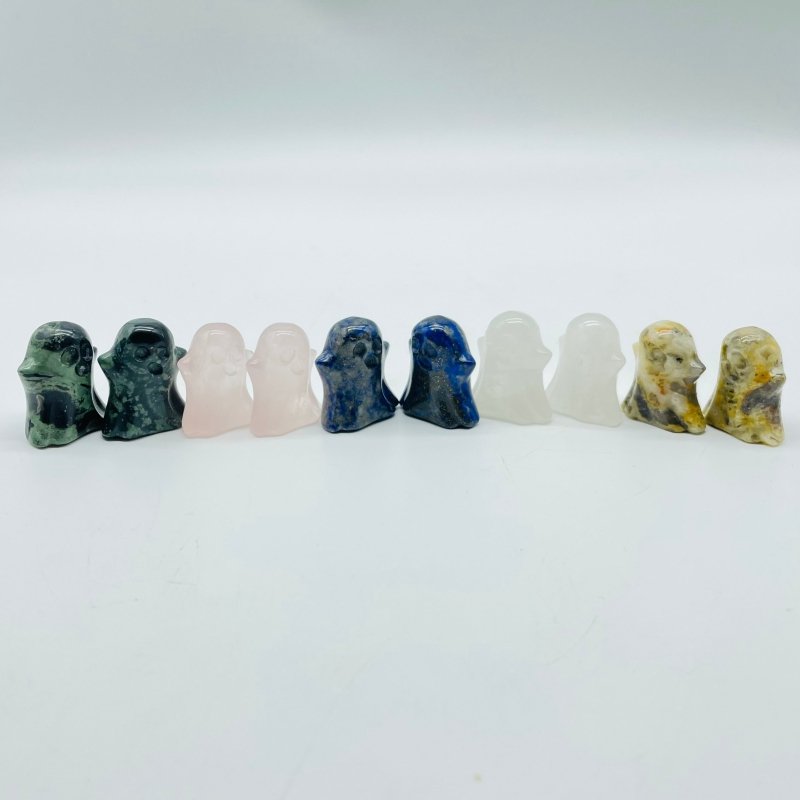 5Types Mini Halloween Ghost Carving Wholesale -Wholesale Crystals