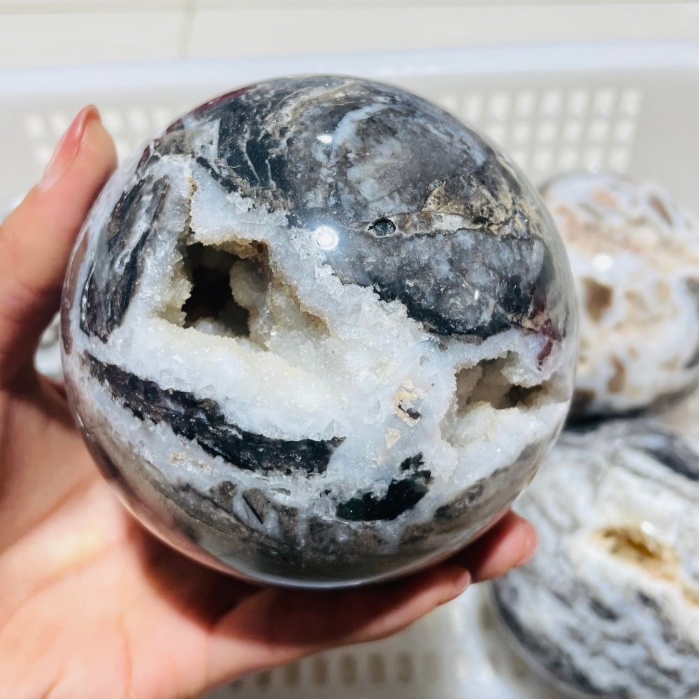 6 Pieces Large Sphalerite Geode Sphere Ball -Wholesale Crystals