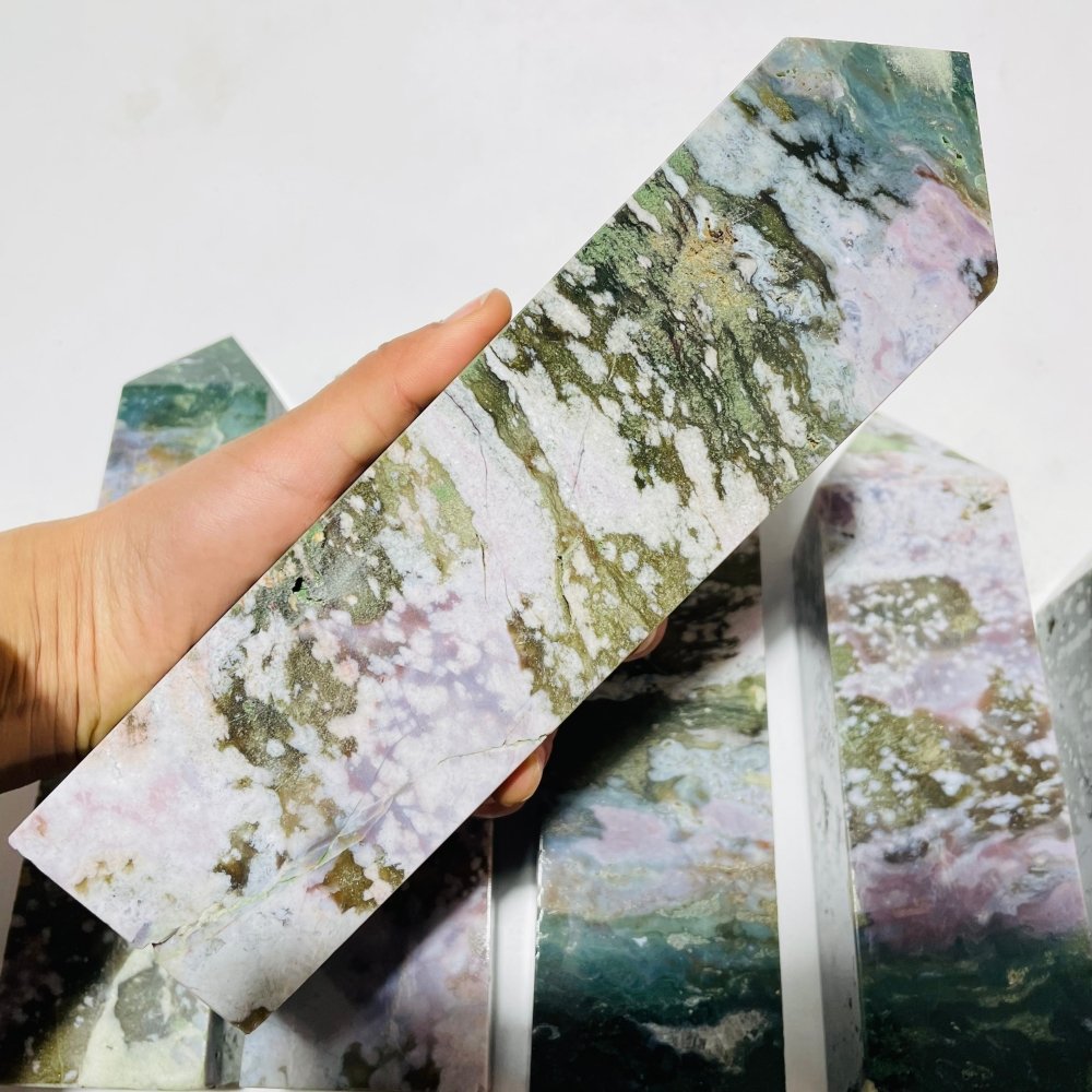 6 Pieces Ocean Jasper Tower Points -Wholesale Crystals