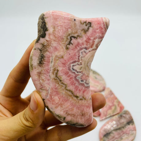 6 Pieces Small Rhodochrosite Slab -Wholesale Crystals