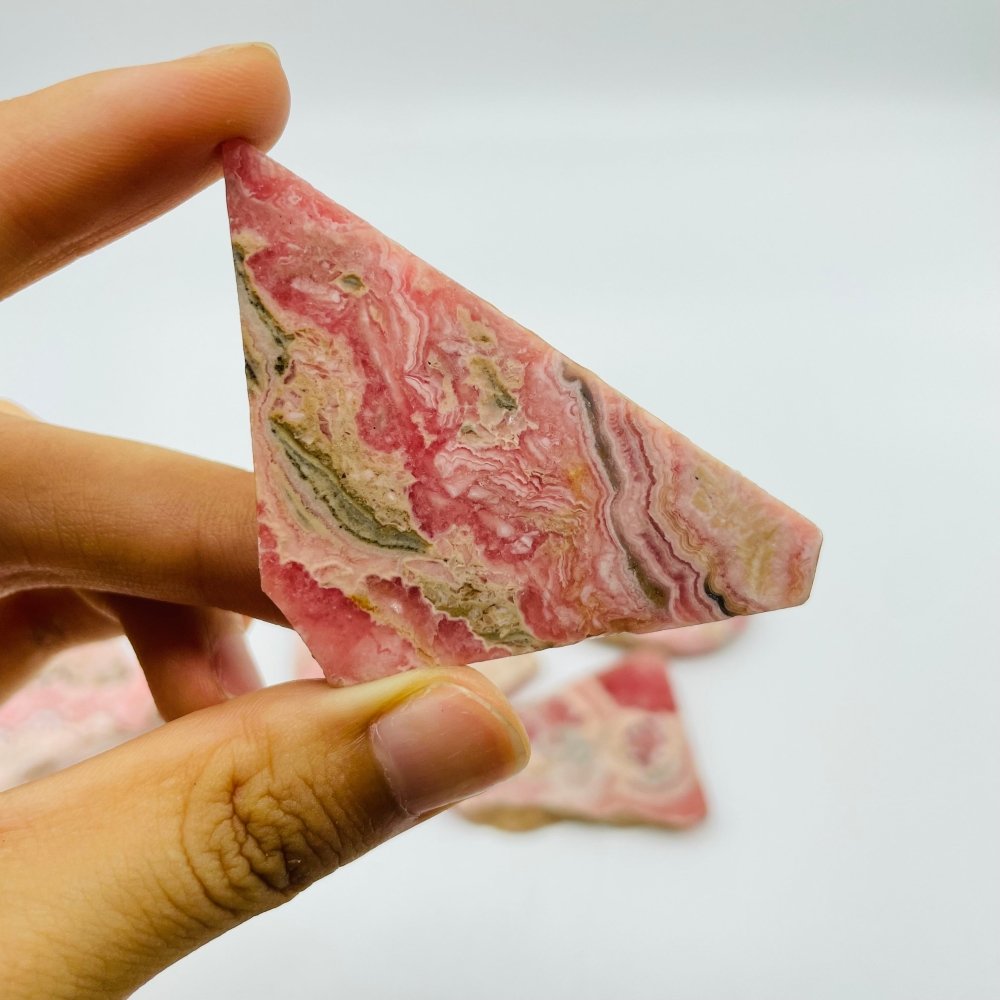 6 Pieces Small Rhodochrosite Slab -Wholesale Crystals
