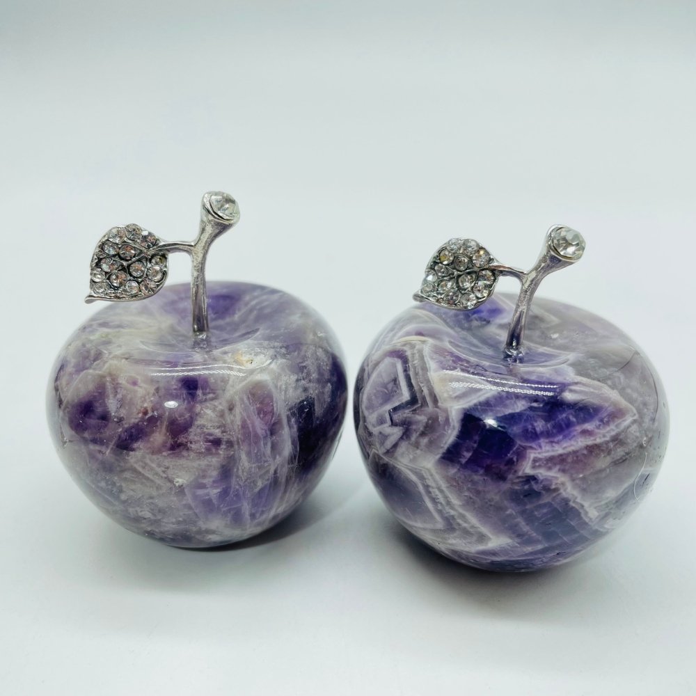 6 Types Chevron Amethyst&Labradorite Howlite Apple Carving Wholesale -Wholesale Crystals