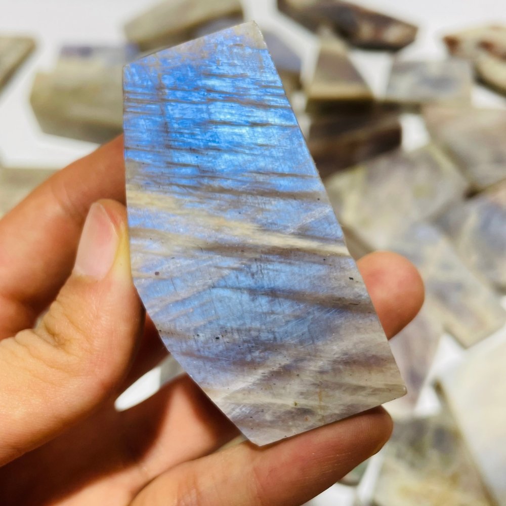 66 Pieces High Quality Blue Moonstone Mixed Sunstone Free Form -Wholesale Crystals