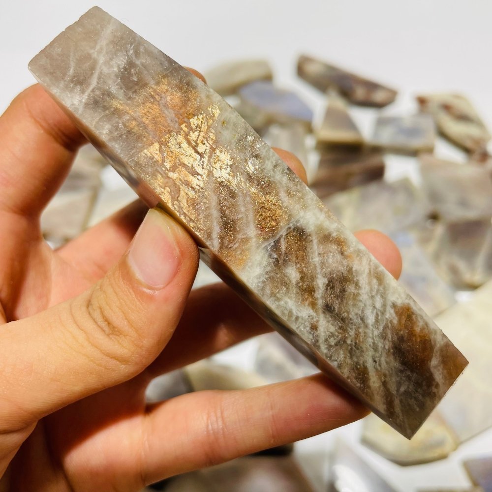 66 Pieces High Quality Blue Moonstone Mixed Sunstone Free Form -Wholesale Crystals