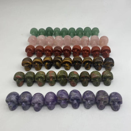 6types crystals skull rose quartz tiger eye -Wholesale Crystals