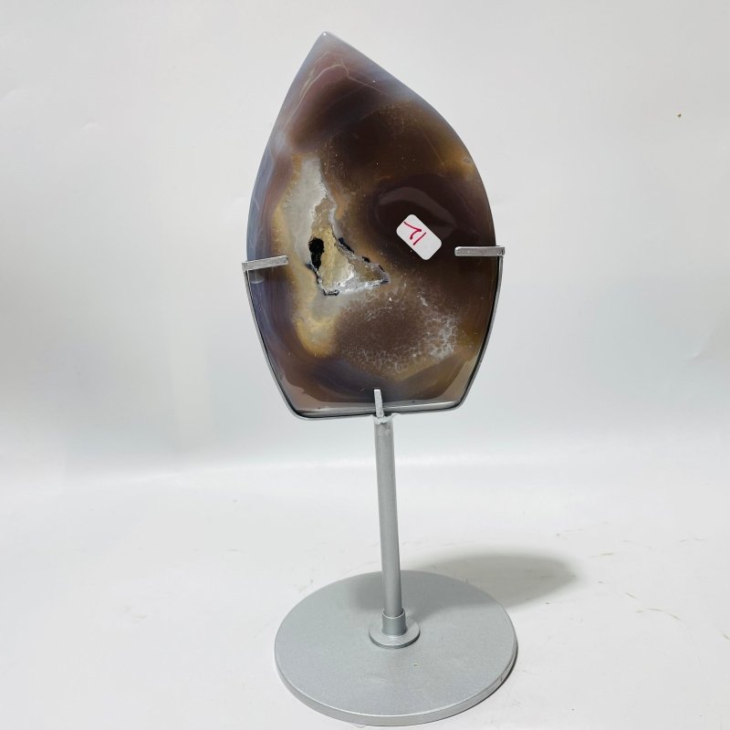 7 Pieces Large Geode Agate Arrow Head With Stand - Wholesale Crystals