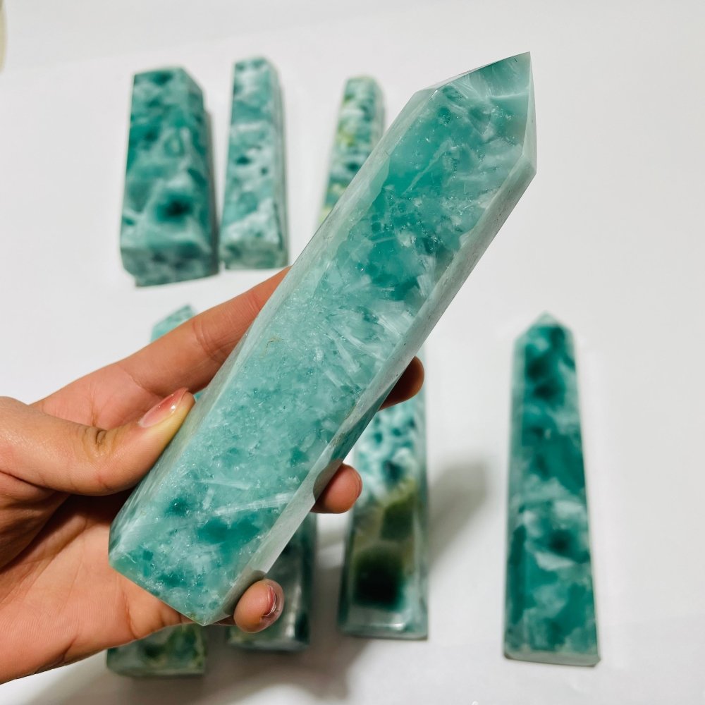 8 Pieces Heat Treatment Seraphinite Points -Wholesale Crystals