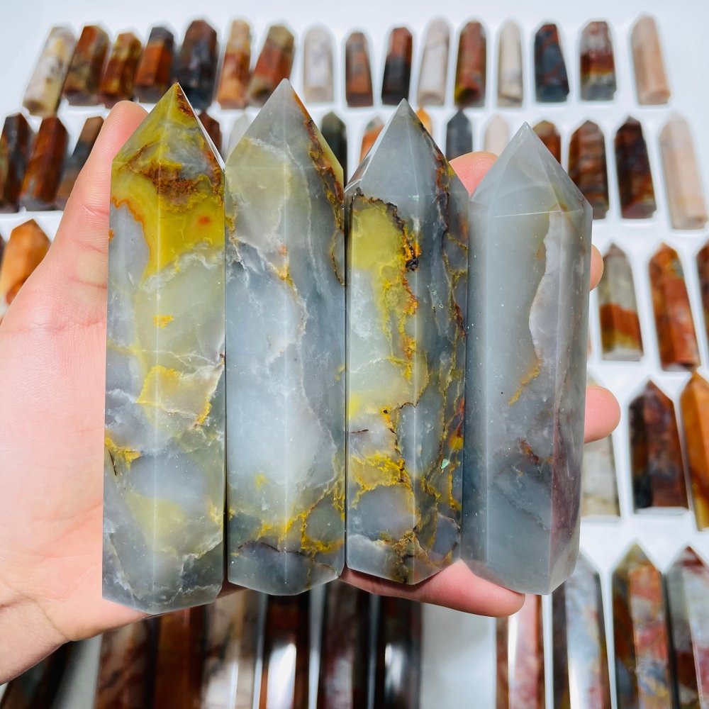 83 Pieces China Red Jasper Stone Points -Wholesale Crystals