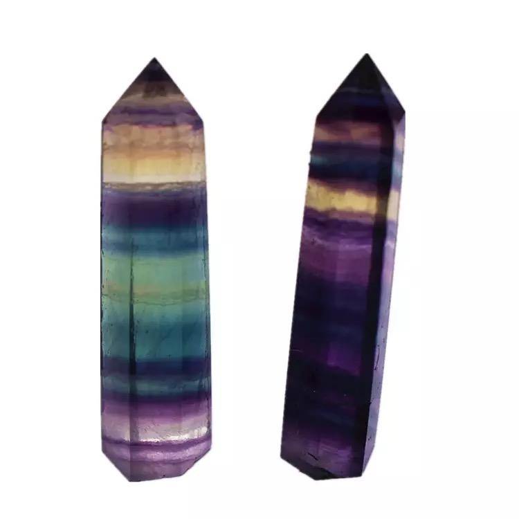 high quality rainbow fluorite crystal point tower wand -Wholesale Crystals